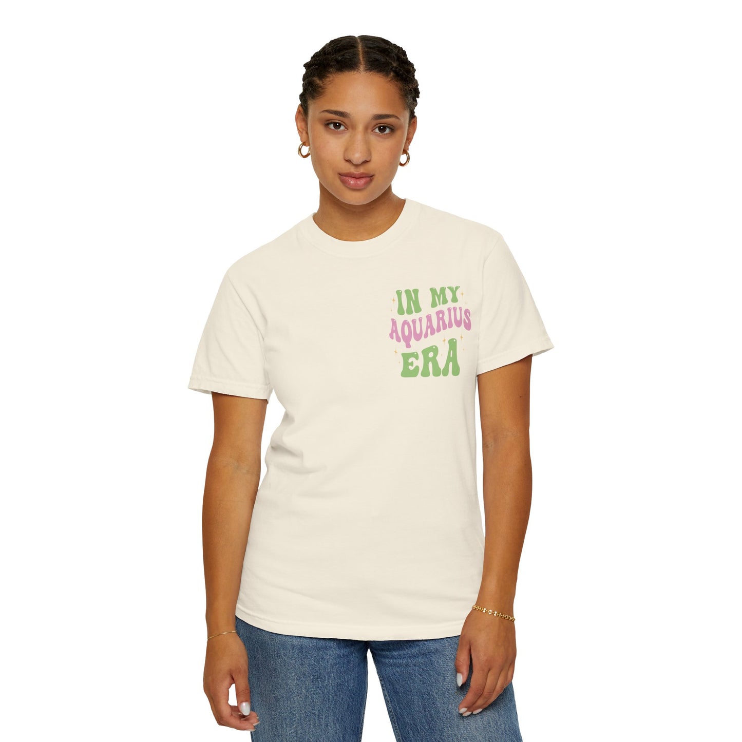 In My Aquarius Era T-Shirt | Astrology Zodiac Tee, Retro Psychedelic Lettering