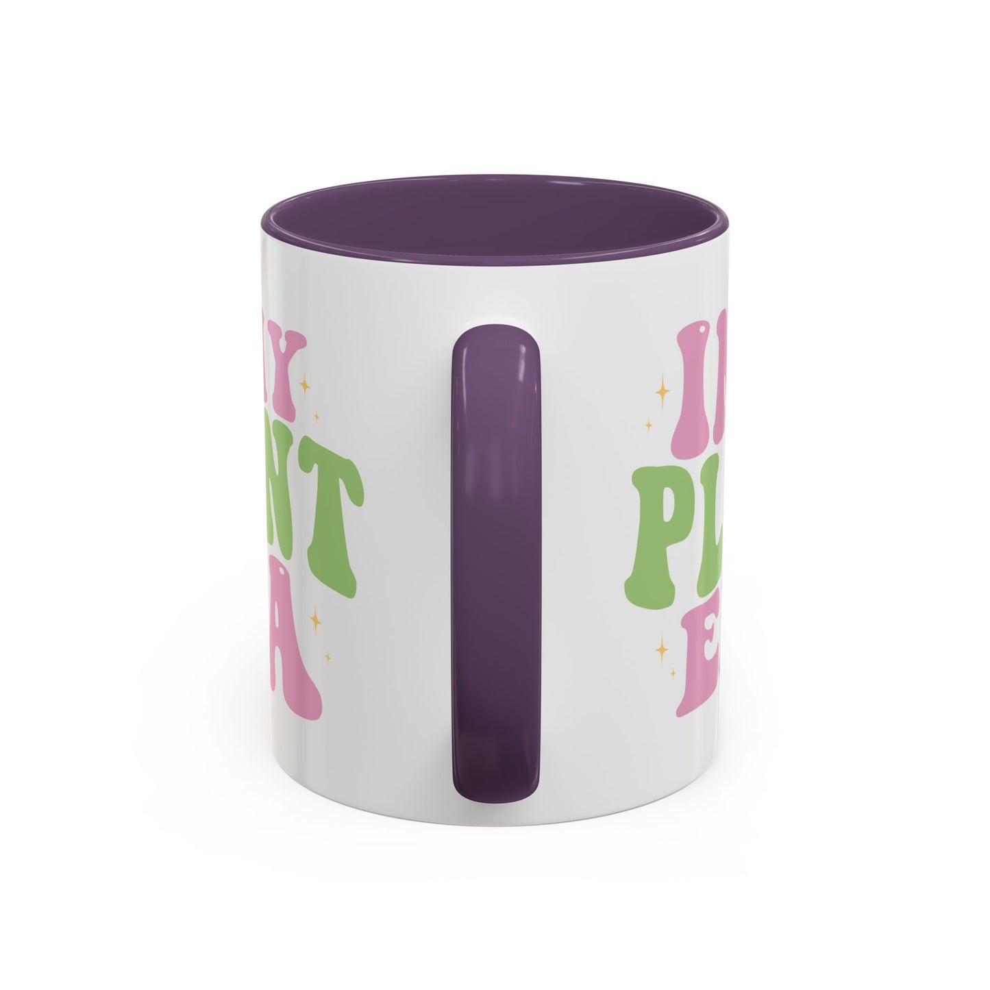 In My Plant Era Accent Coffee Mug | Floral Retro Typography, 11oz or 15oz