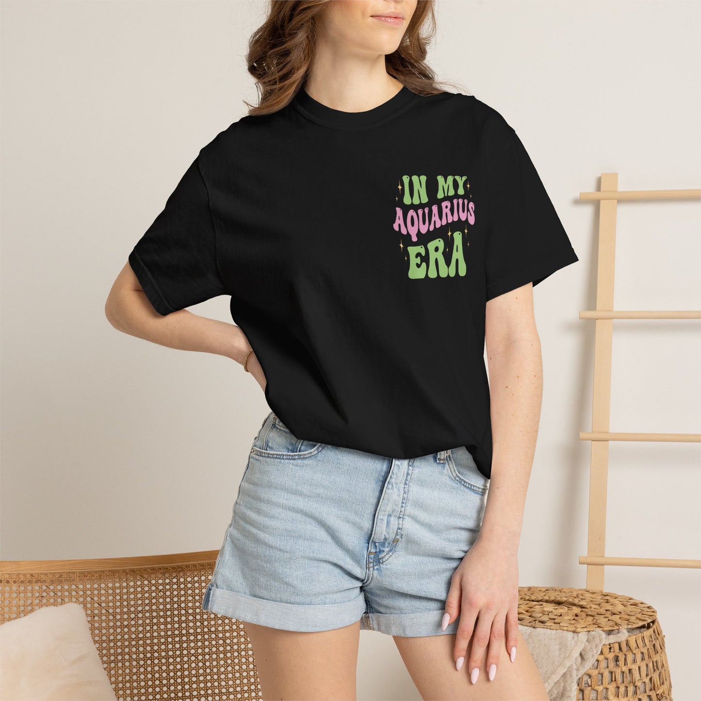 In My Aquarius Era T-Shirt | Astrology Zodiac Tee, Retro Psychedelic Lettering