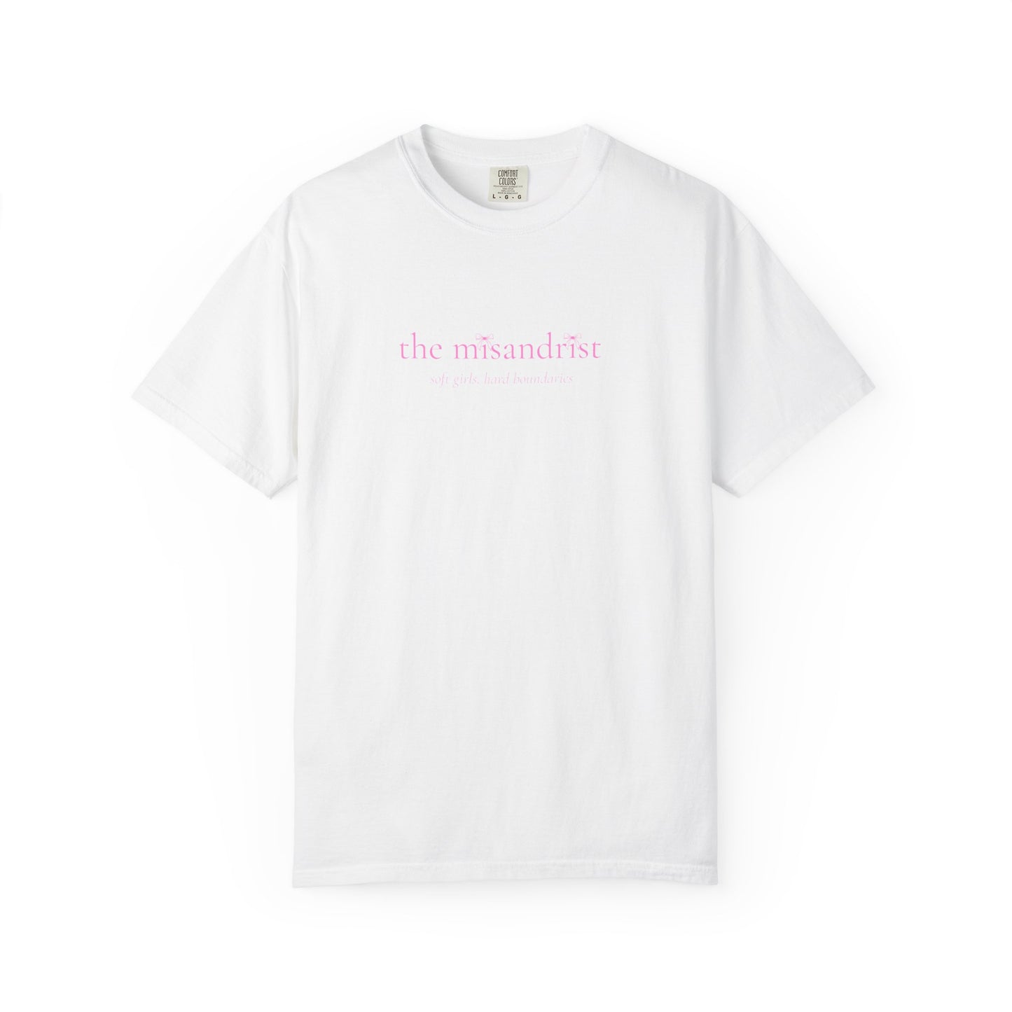 the misandrist T-shirt | minimalist text tee, soft pink script