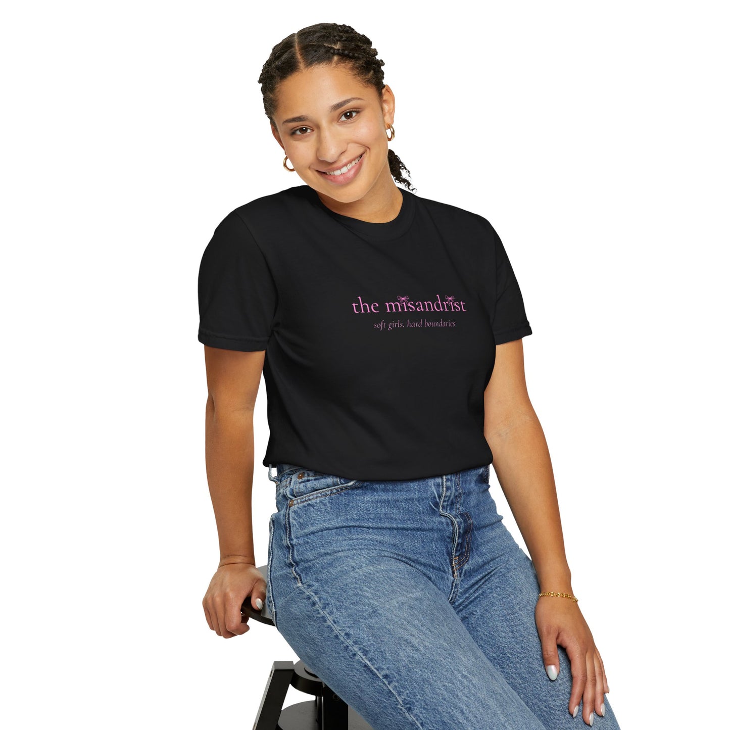 the misandrist T-shirt | minimalist text tee, soft pink script