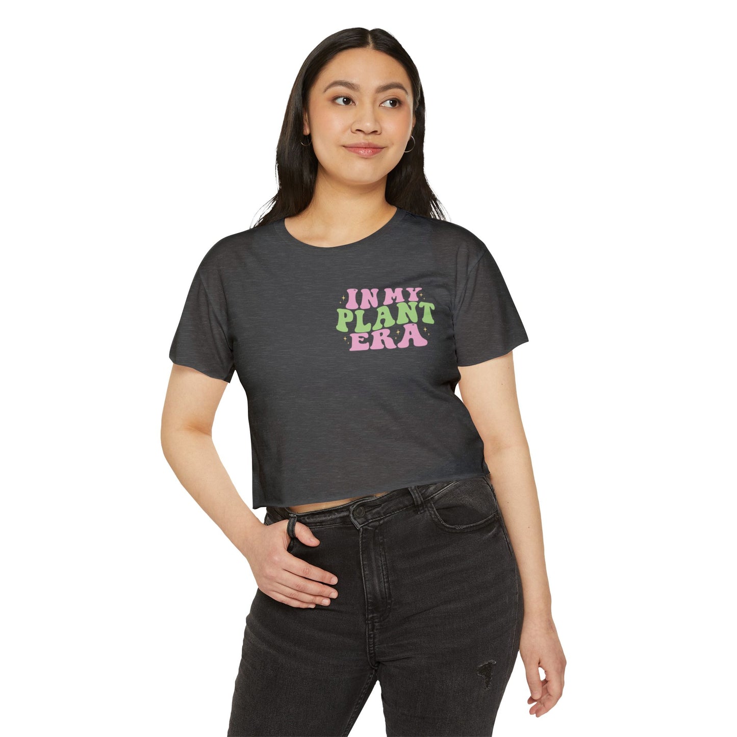 In My Plant Era crop top | Plant Lover Festival Shirt, Retro Psychedelic Typography