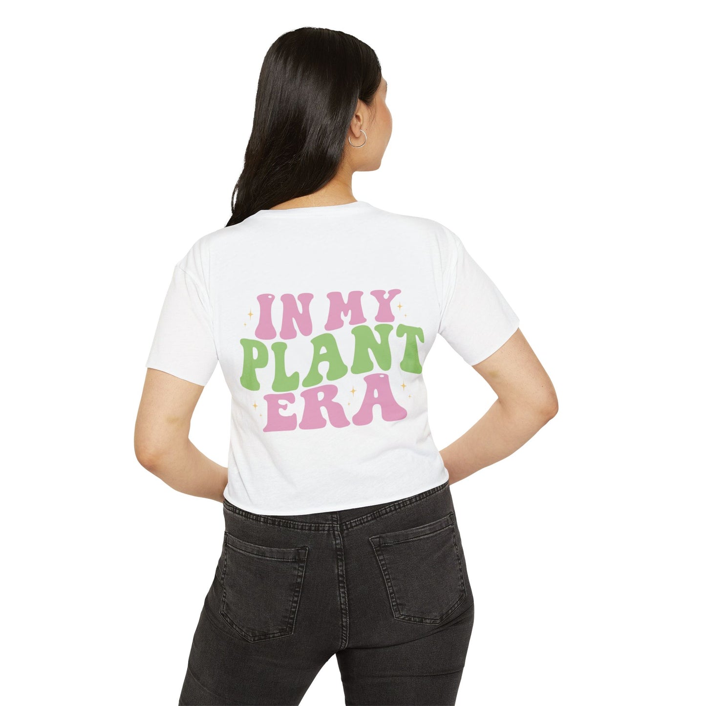In My Plant Era crop top | Plant Lover Festival Shirt, Retro Psychedelic Typography