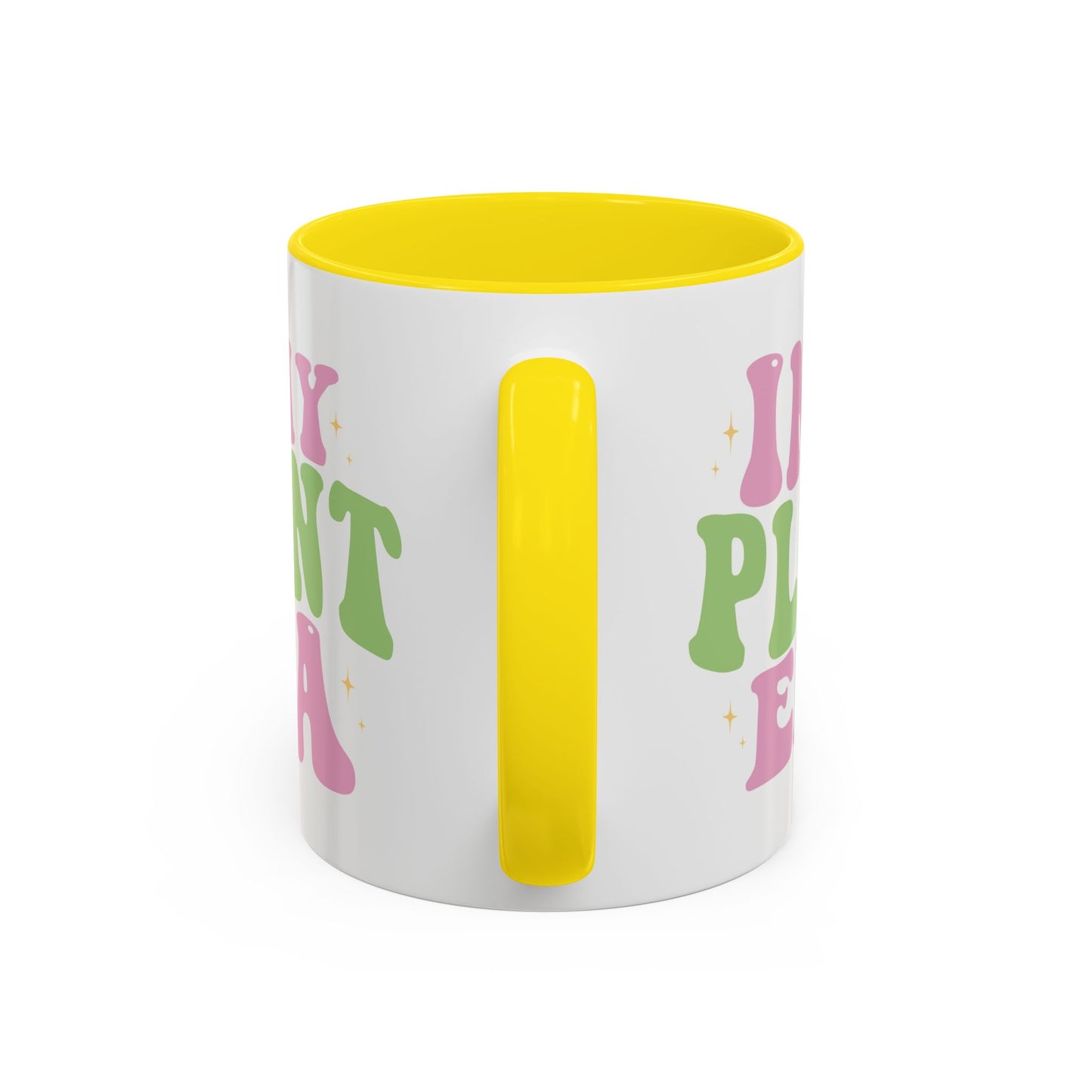 In My Plant Era Accent Coffee Mug | Floral Retro Typography, 11oz or 15oz