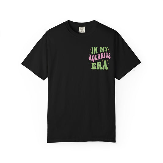 In My Aquarius Era T-Shirt | Astrology Zodiac Tee, Retro Psychedelic Lettering