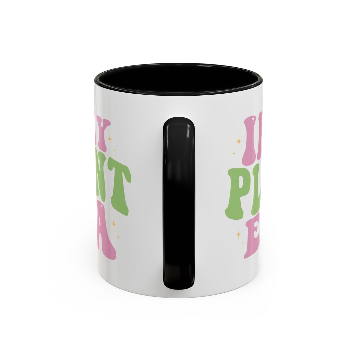 In My Plant Era Accent Coffee Mug | Floral Retro Typography, 11oz or 15oz