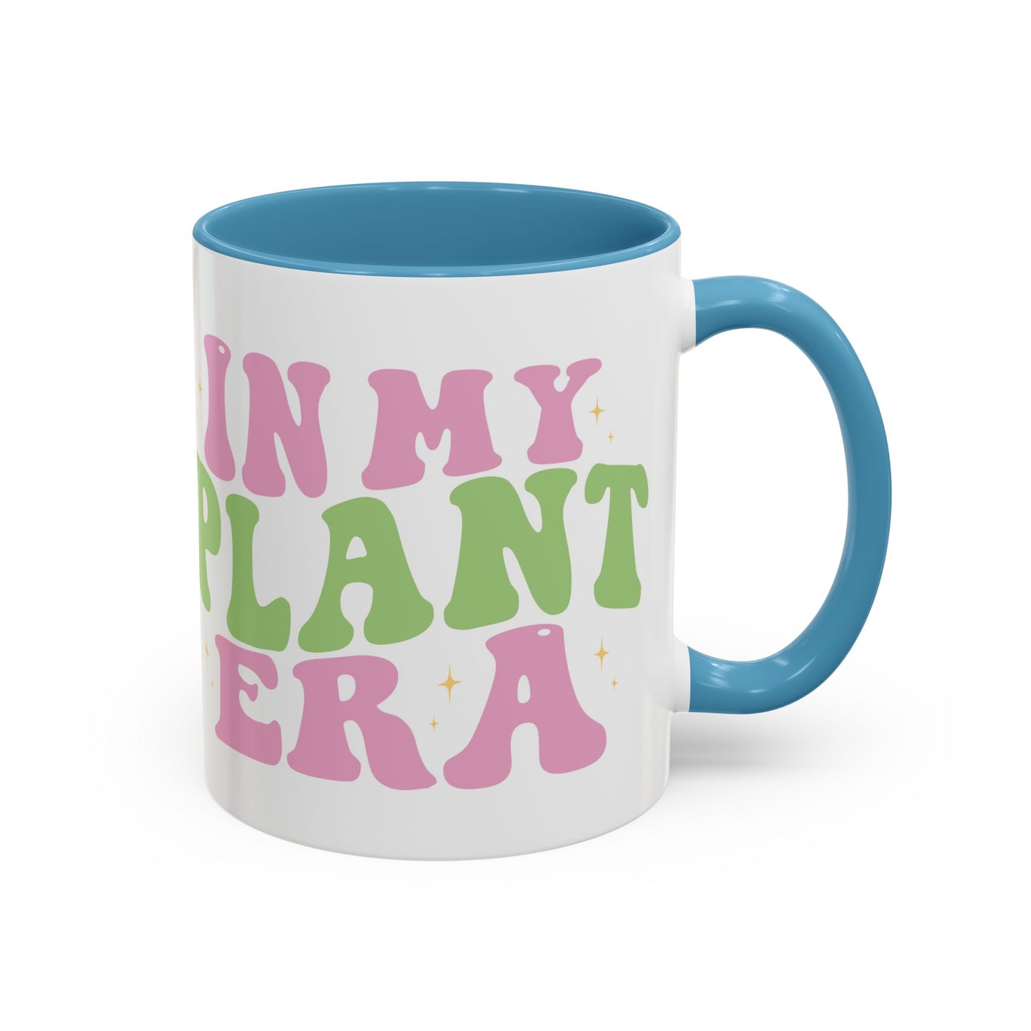 In My Plant Era Accent Coffee Mug | Floral Retro Typography, 11oz or 15oz