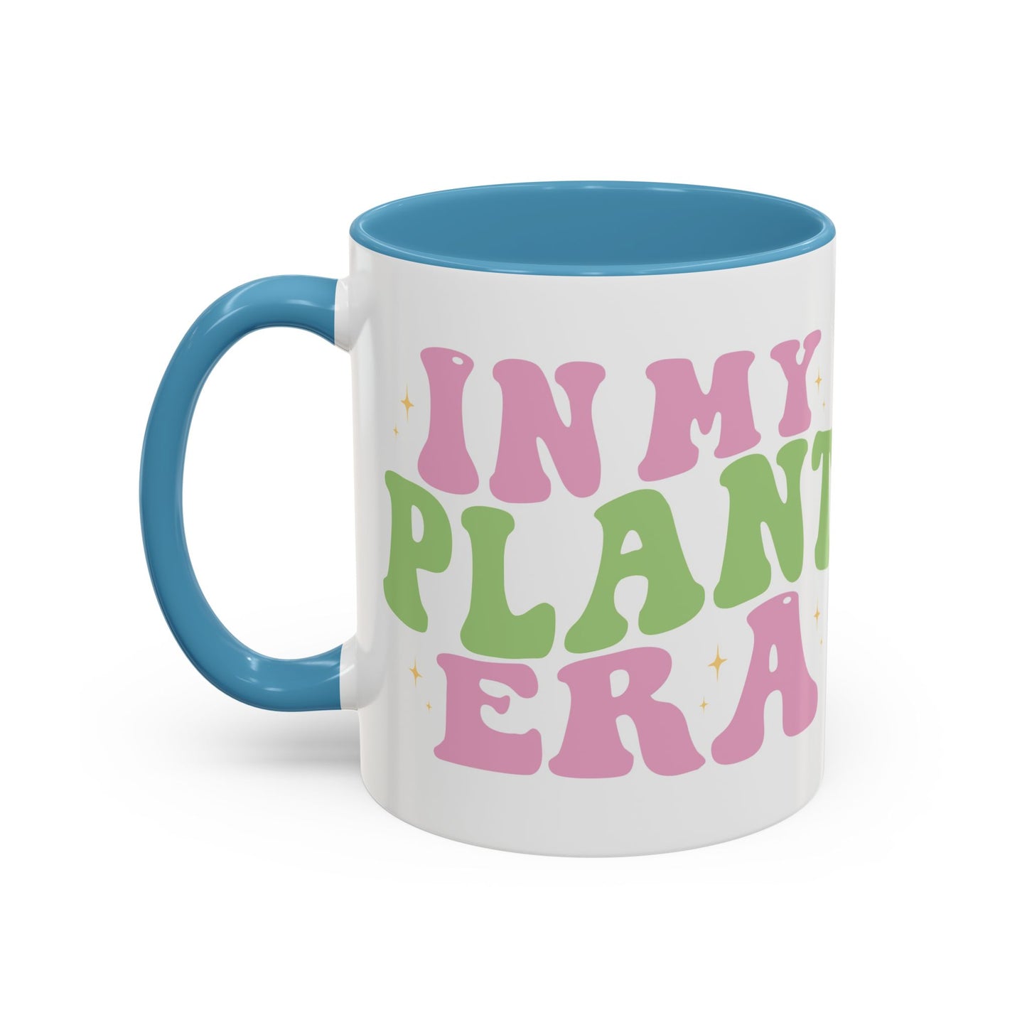 In My Plant Era Accent Coffee Mug | Floral Retro Typography, 11oz or 15oz