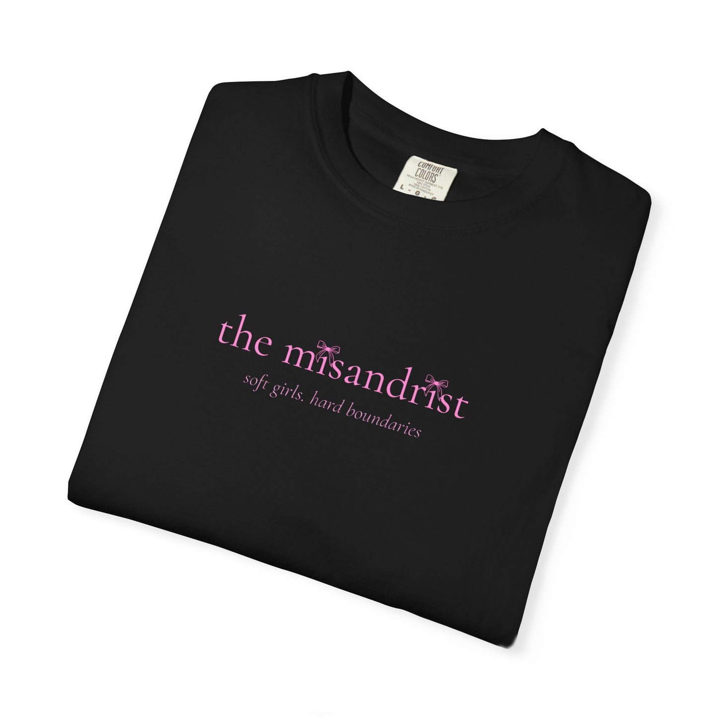 the misandrist T-shirt | minimalist text tee, soft pink script