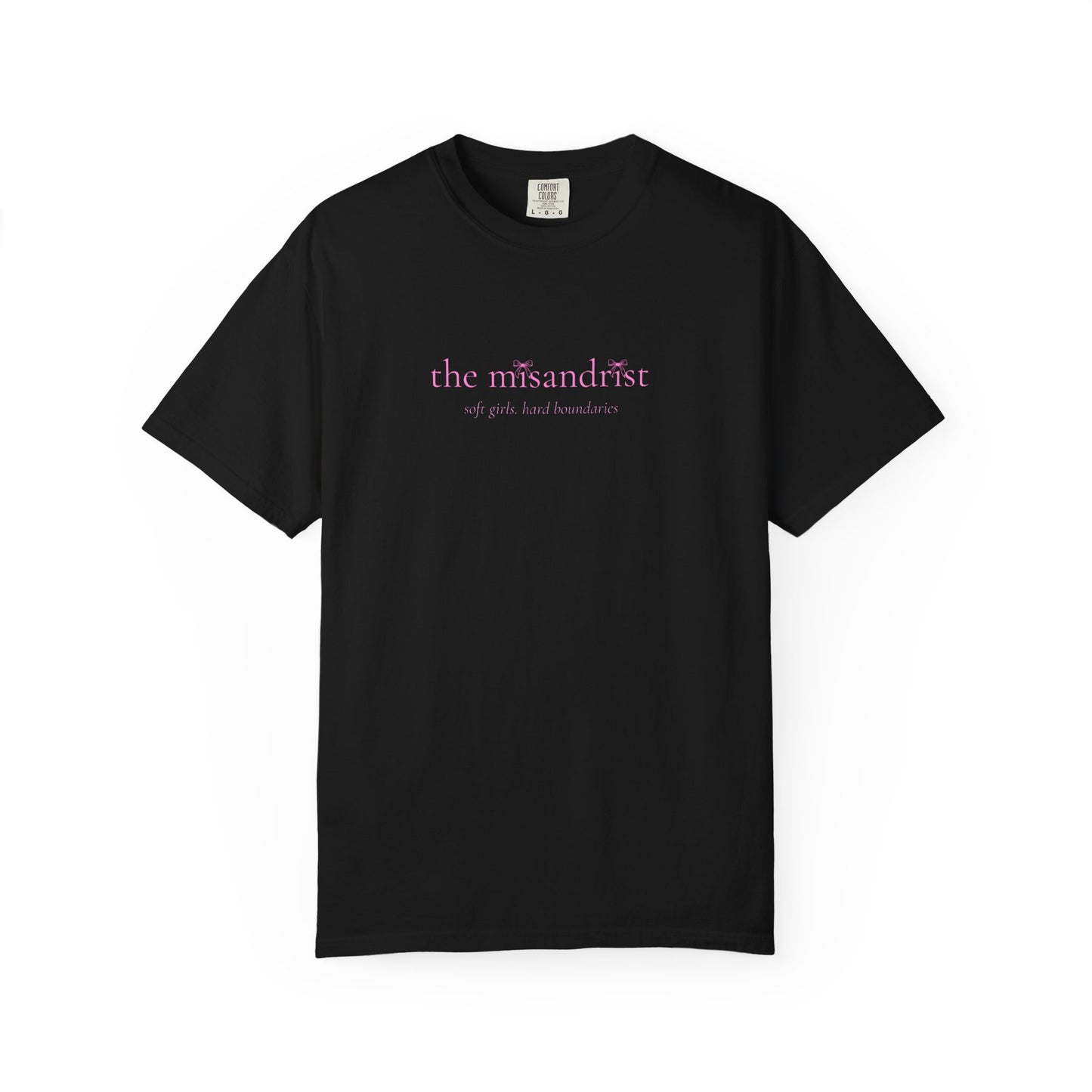 the misandrist T-shirt | minimalist text tee, soft pink script