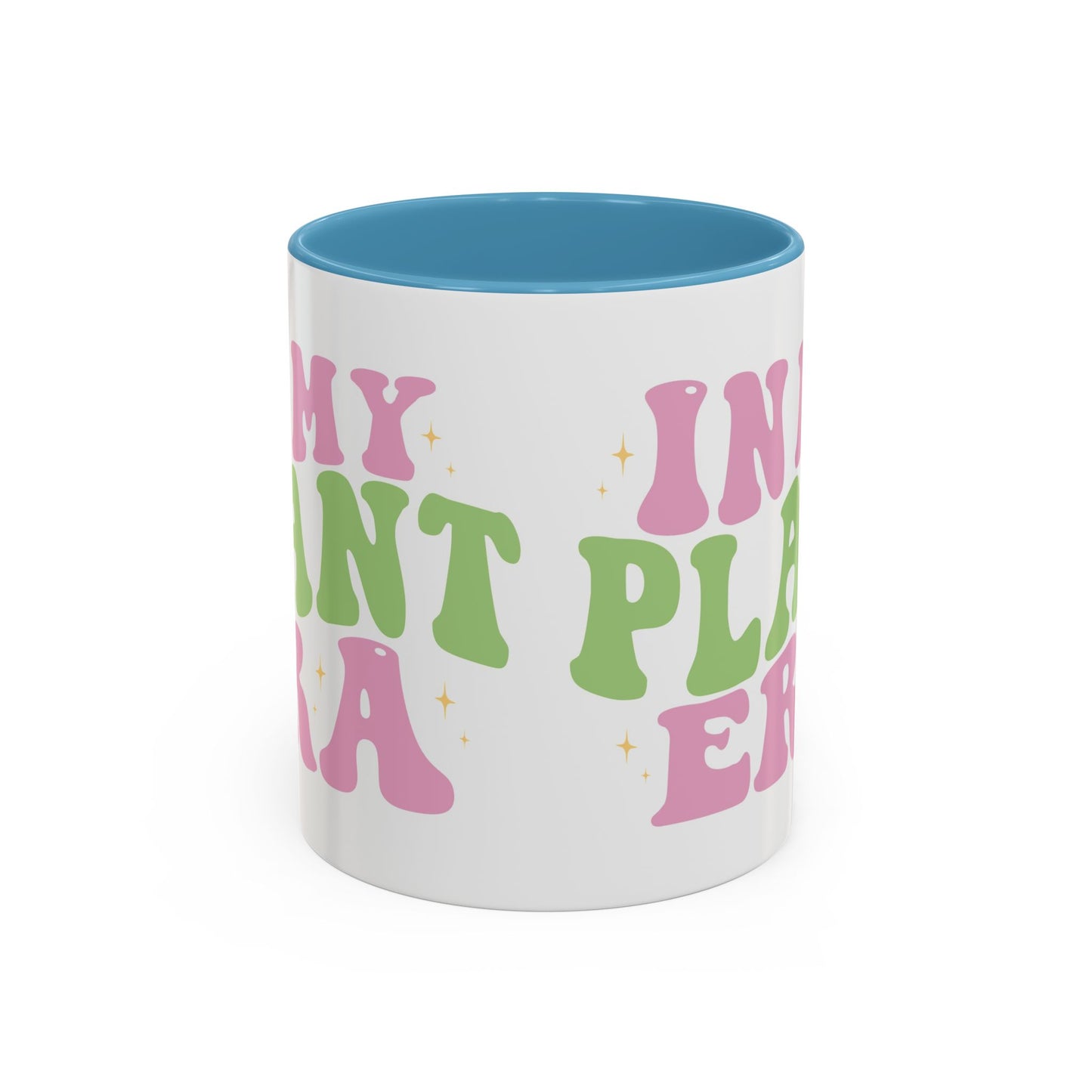 In My Plant Era Accent Coffee Mug | Floral Retro Typography, 11oz or 15oz