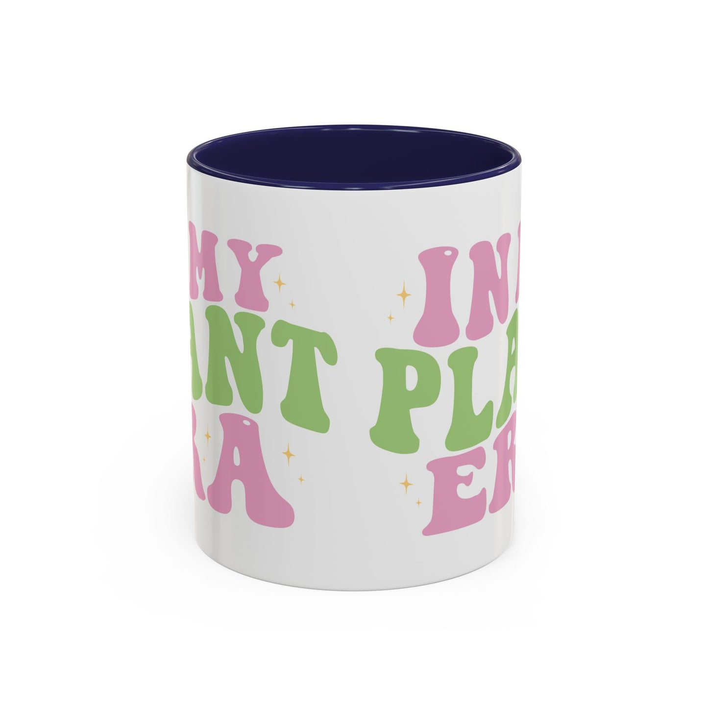 In My Plant Era Accent Coffee Mug | Floral Retro Typography, 11oz or 15oz