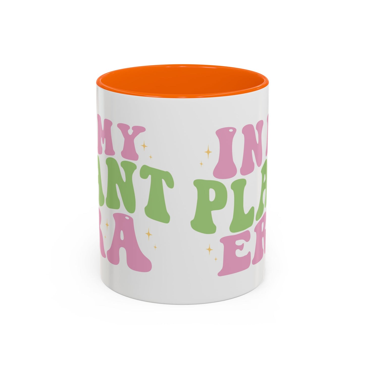 In My Plant Era Accent Coffee Mug | Floral Retro Typography, 11oz or 15oz