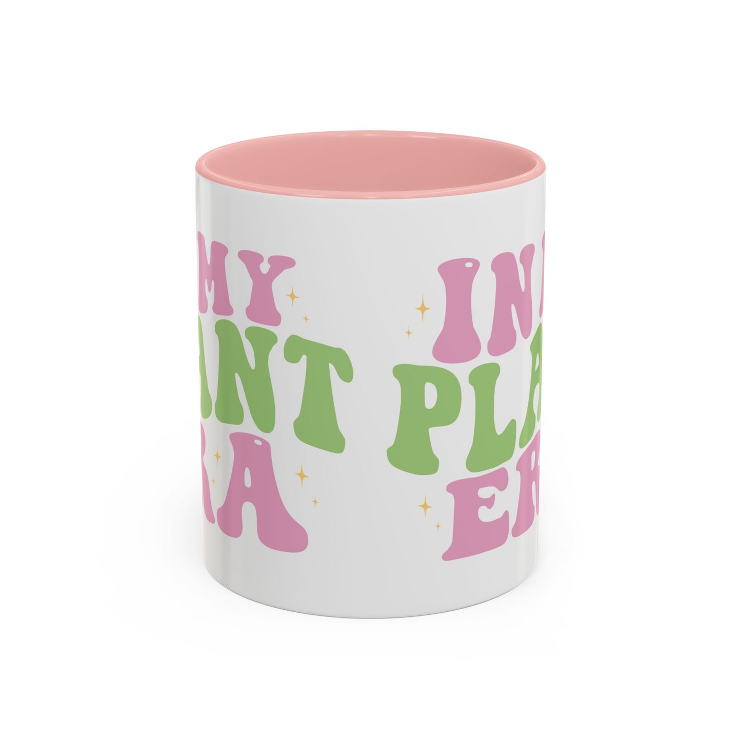 In My Plant Era Accent Coffee Mug | Floral Retro Typography, 11oz or 15oz