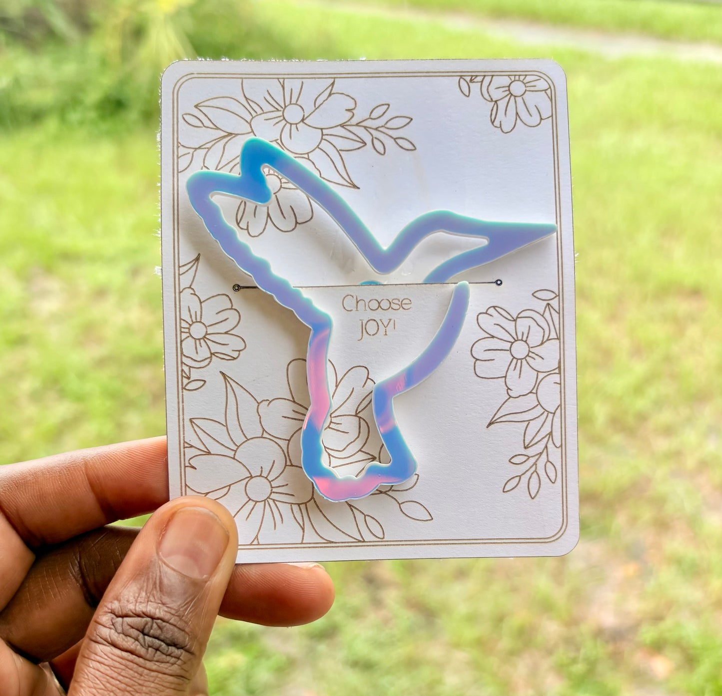 Hummingbird bookmark