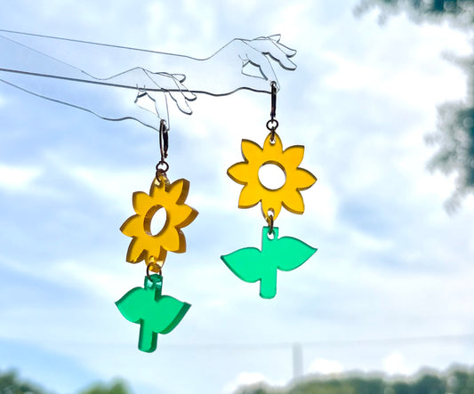Dancing Sunflower earrings