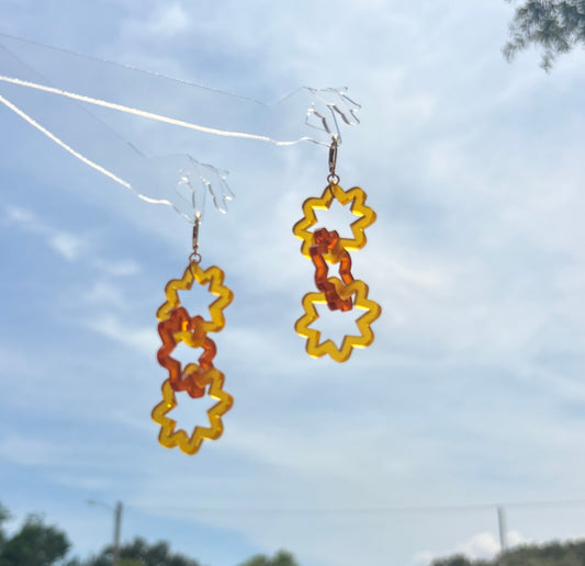 Sunshine linked earrings