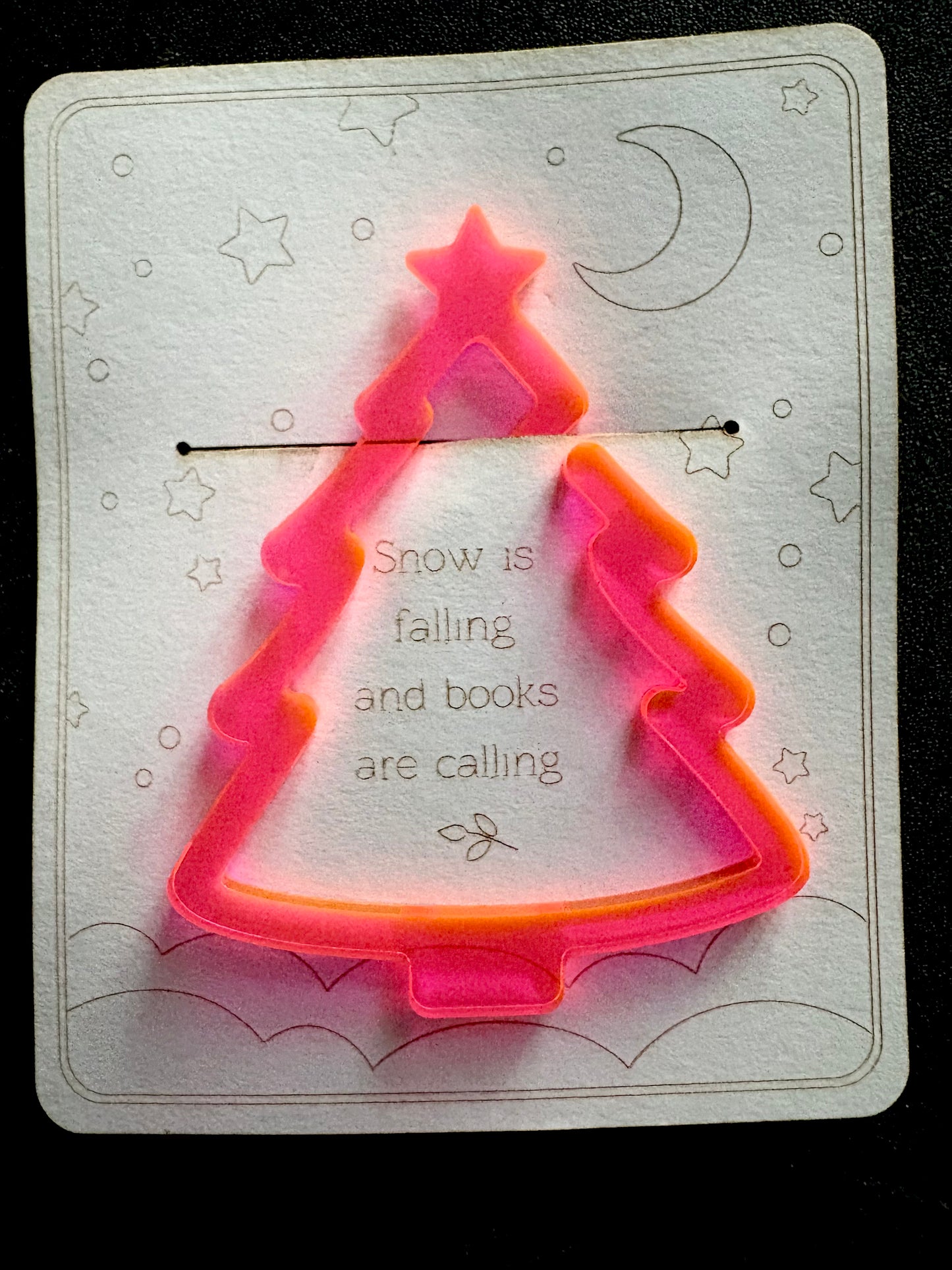Christmas tree bookmark