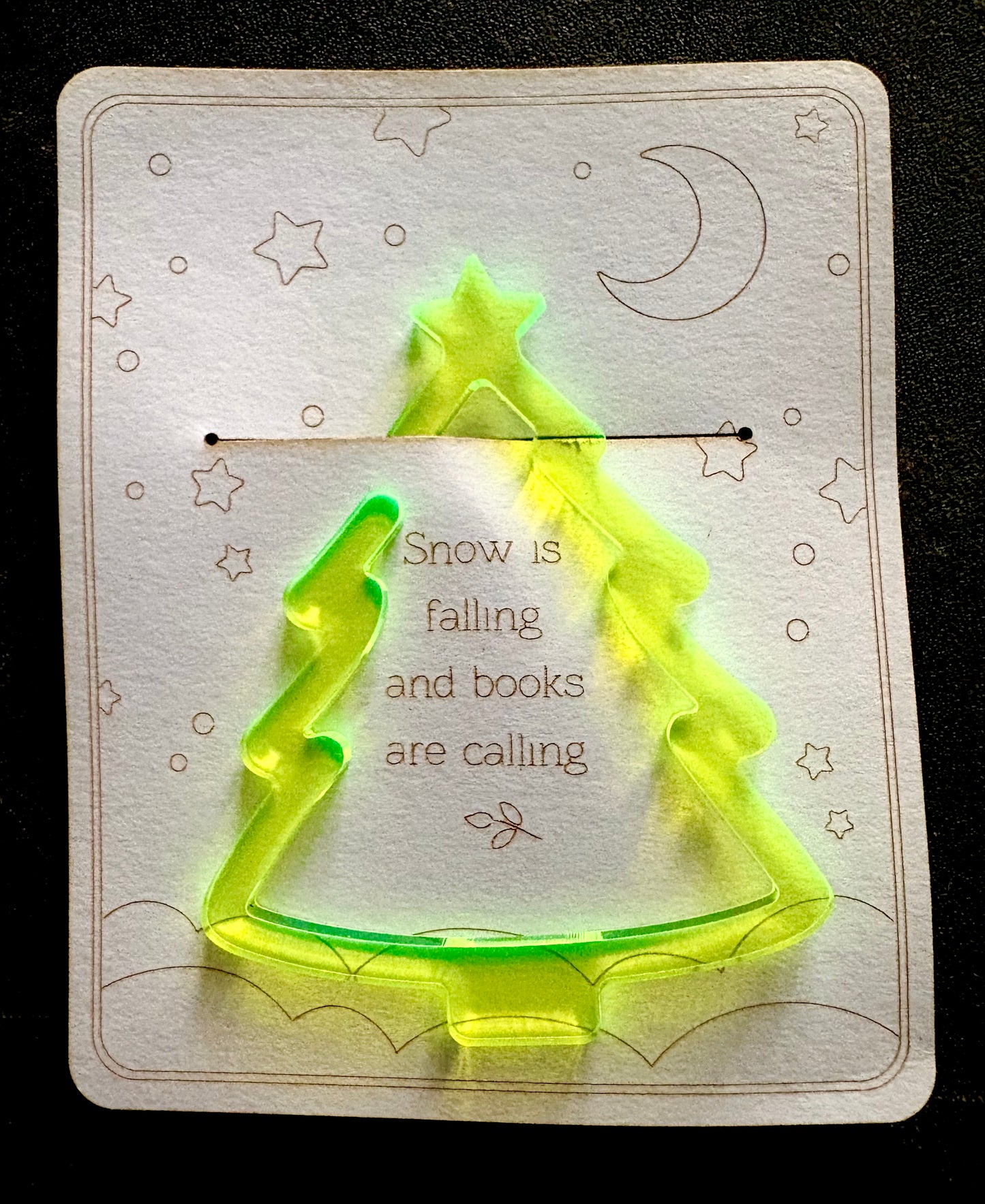 Christmas tree bookmark
