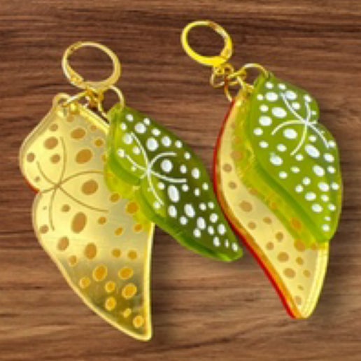 Spicy Begonia earrings